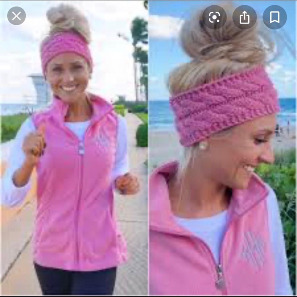 Super cute fleece vest and headband brand new!!!